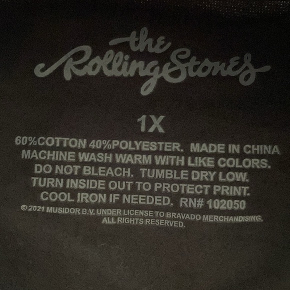 NEW Rolling Stones graphic 1/4 zip sweatshirt unisex - Picture 5 of 7